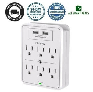 Conector Multiple De Corriente Con USB Para Cargar Celulares Proteccion Electric - Picture 1 of 12