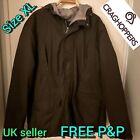 Craghoppers Mens XL. Aqua Dry Insulated Parka Coat Jacket Faux Fur Hood. Free PP