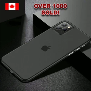 Housse étui noir mat transparent ultra mince pour iPhone 14 13 12 11 XR X 8 7 - Photo 1 sur 12