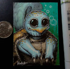 Squirtle inspired Sketch Card - Original Drawing Art by Kenneth Hutcheson Hutch 