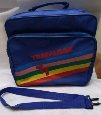 Trafalgar  Shoulder Bag Vintage  Rainbow Blue Travel Bag GUC - Image 1 of 4