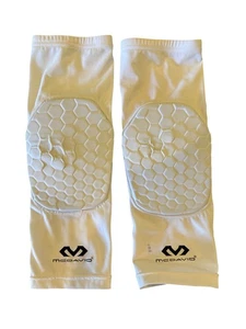 McDavid Hex Knee Pads White Size Medium Padded Compression Sleeves Youth - Picture 1 of 8