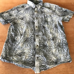 Travis Mathew Hawaiian Shirt Men XL Black Floral Button Up Pocket Short Sleeve - Picture 1 of 14