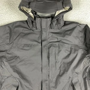 REI Jacket Mens XL Tall Black E1 Elements Full Zip Hooded Rain Waterproof Coat - Picture 1 of 15