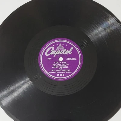 Andy Russell & King Sisters Yuk-A-Puk/I'm Beginning To Miss You 78 RPM Capitol - Image 1 of 2