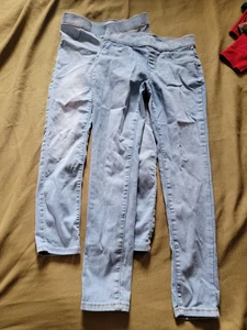 2 Girl's Jeans Size L 10 & 12 - Picture 1 of 1