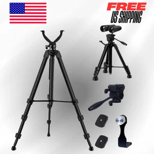 Shooting Tripod Rest V Yoke, Binocular & Spotting Hunting Scope Aluminum, 360° - Picture 1 of 12