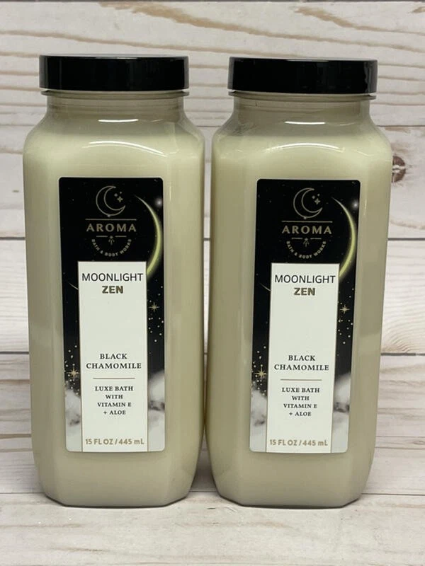 x2 Bath & Body Works Aroma Moonlight Zen Black Chamomile Luxe Bubble Bath - Image 1 of 1