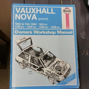 Vauxhall Nova Haynes Manual 1983 to 1992 Petrol SR SRi GTE GSi Hatchback Saloon - Picture 1 of 3