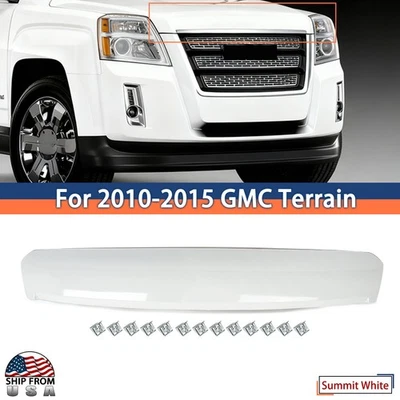 Summit White For 2010-2015 GMC Terrain Hood Front Upper Molding Trim Moulding - Image 1 of 4