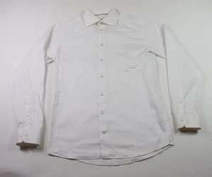 Camisa de vestir Eton para hombre ajustada talla 40 blanca 15 3/4 cuello extendido lisa - Imagen 1 de 10