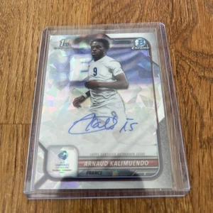 Arnaud Kalimuendo 2022 Topps Bowman Chrome U21 Refractor Auto Rookie - Bild 1 von 2