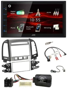 JVC USB Bluetooth Lenkrad DAB 2DIN Autoradio für Hyundai Santa Fe 3 Schalter 200 - Bild 1 von 11