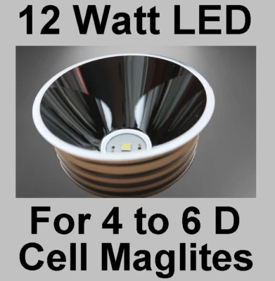 MAGLITE TTS MAGLITE LED UPGRADE Conversion 12 Watt Bulb for 4 5 6 D cell Torch Multi-Mode