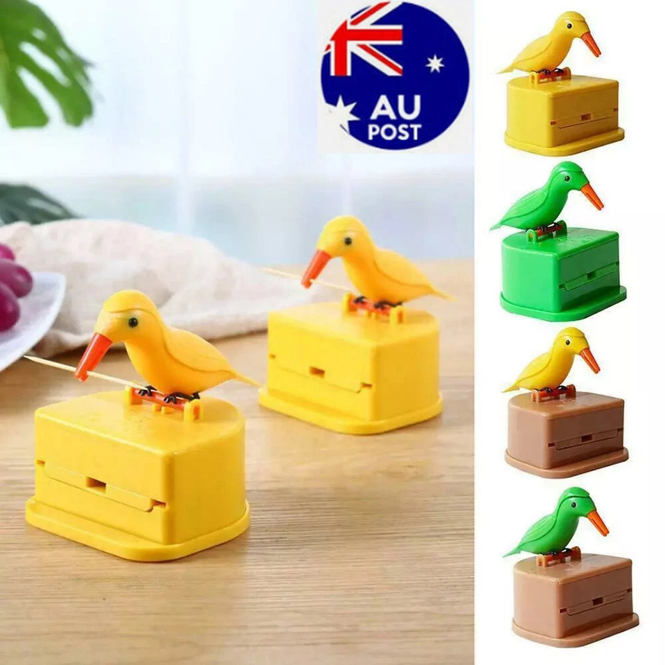 Automatic Toothpick Dispenser Toothpick Holder Box Toothpicks Container Bird HOT - image 1 of 4