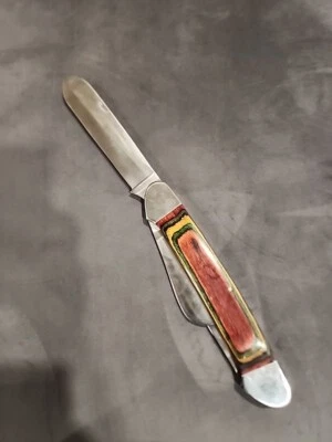 Vintage stainless Steel Handmaid 3 blades Heavy KNIFE - 12 folded, 20 inch long - Image 1 of 4