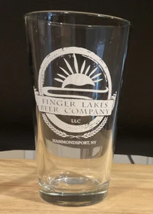 Finger Lakes Beer Company Keuka Lake Hammondsport NY Logo Pint Glass NEW - Picture 1 of 1