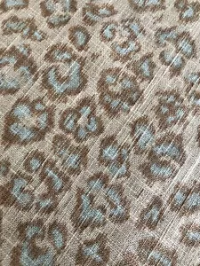 TREND JACLYN SMITH LEOPARD SPOT MULTIUSE LINEN FABRIC 7.75 Yds 54"W - Picture 1 of 4