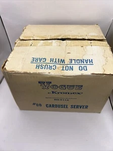 MCM Carousel Server 3 Glass Bowl Set Chrome & Glass - Picture 1 of 7