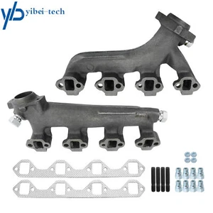 Left & Right Exhaust Manifold w/ Gasket Kit For Ford F-150 F-250 F-350 V8 5.8L - Picture 1 of 13
