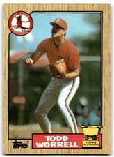 1987 Topps Baseball Cards Todd Worrell . St. Louis Cardinals #465
