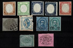 Italien Briefmarken Lot 11 verschiedene Marken meist Sardinien - Bild 1 von 3