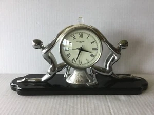 Vtg New Ottaviani  Sculpture Clock Silver 800 Statue  Made in Italy New in Box - Picture 1 of 7