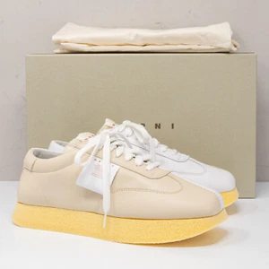 MARNI Beige/White Two-Toned Square Toe Leather Sneakers (Multiple Sizes) - Picture 1 of 7