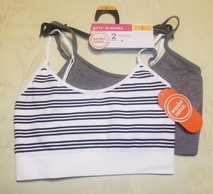 Wonder Nation Girls’ Bralette 2 Pack Large size - Picture 1 of 9