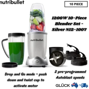 NutriBullet 1200W 10-Piece Blender Set - Silver N12-1007 - Picture 1 of 6