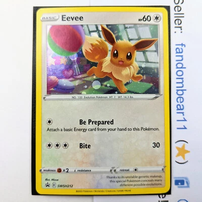 Eevee COSMOS HOLO Black Star PROMO card SWSH212 Sword & Shield Pokemon TCG 2022 - Image 1 of 4