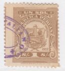 PERU Revenue Stamp Used Steuermarke Fiskal PEROU Timbre Fiscal A27P42F24823