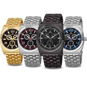 New Men's Joshua & Sons JS93 Quartz Multifunction Military Time Bracelet Watch