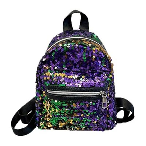 Mardi Gras Backpack Mini Sequin Fanny Pack Mardi Gras Gift Bags for Throws Ca... - Picture 1 of 7