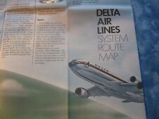 VINTAGE DELTA AIRLINES SYSTEM ROUTE MAP 1979 19" X 24" VGC