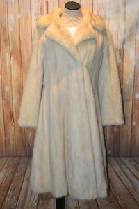 Vintage 1978 Women Cream L'Elegante Tourmaline Mint Coat Size M - Picture 1 of 18