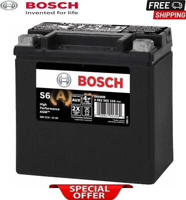 Nova Bateria Auxiliar Bosch S6 AGM Alto Desempenho CCA 200 Start/Stop - Imagem 1 de 3