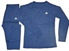 Adidas 100% Merino Wool Base Layer Set Ski Thermal Long John Gray Blue Men Women