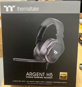 Thermaltake GHT-THF-ANECBK-30 Argent H5 Wired Stereo Gaming Headset Black - Picture 1 of 3