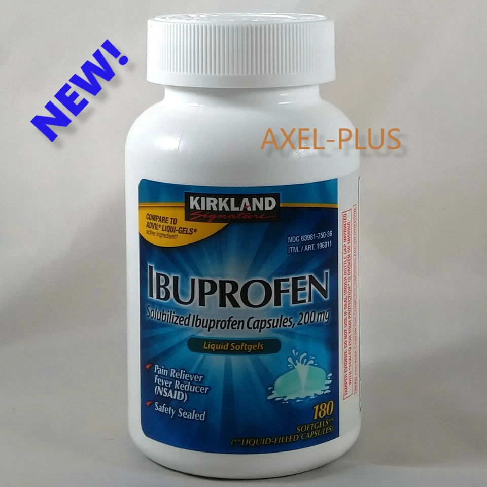 Kirkland Signature Ibuprofen Liquid Softgels 200mg, 180 ct - Image 1 of 1