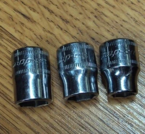 Lotto/3 utensili SNAP-ON USA metrici 6 pt 3/8" prese Dr FSM91 9 FSM111 11 FSM121 12 - Foto 1 di 7