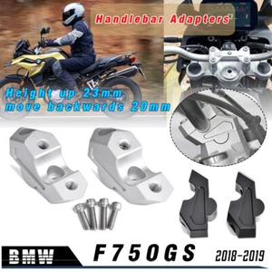 7/8" Handlebar Riser Mount Clamps Extend Adapter Set for BMW F750GS 2018 2019 - Picture 1 of 16