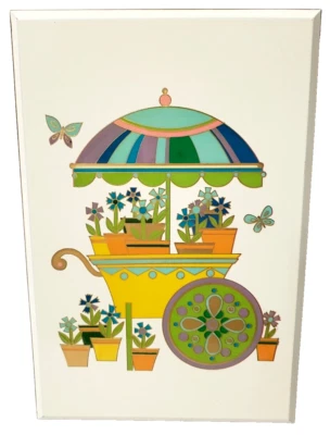 Otagiri Address Book Office Desk Flower Cart Umbrella Japan Vintage Mothers Day - Image 1 of 4