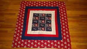 NFL Nueva Inglaterra "PATRIOTAS" - RARO Algodón/Vellón - Grande, Manta 52" x 52" - Imagen 1 de 8