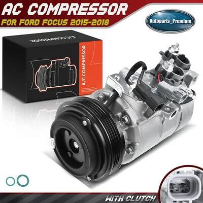 A/C AC Compressor with 4-Groove Pulley for Ford Focus 2014-2018 2.0L EV6Z19703A - Image 1 of 4