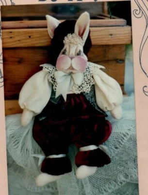 Pierre Lapin French Bunny Rabbit Doll Sewing Pattern Primitive Folk Art - Image 1 of 2