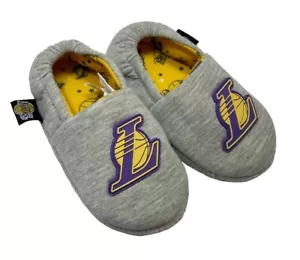 NBA Jungen Schuhe LA Lakers Hausschuhe Pantoffeln ABS Anti-Rutsch Gr 24 25-26 27 - Picture 1 of 3