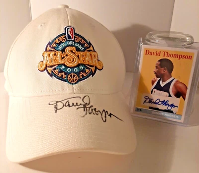Adidas NBA 2008 All Star Game Hat Cap signed by The Skywalker & Auto Topps A2 - Image 1 of 4
