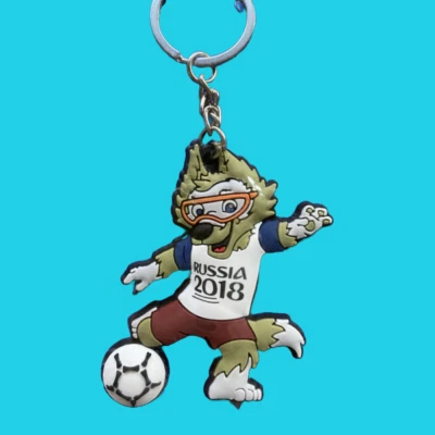 Keychain World Cup FIFA-2018 Russia keyring gift football soccer Zabivaka Wolf - Image 1 of 3