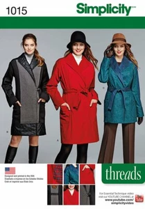 Simplicity Sewing Pattern 1015 Misses 6-14 Lined Coats or Jackets in 4 Styles - Picture 1 of 7